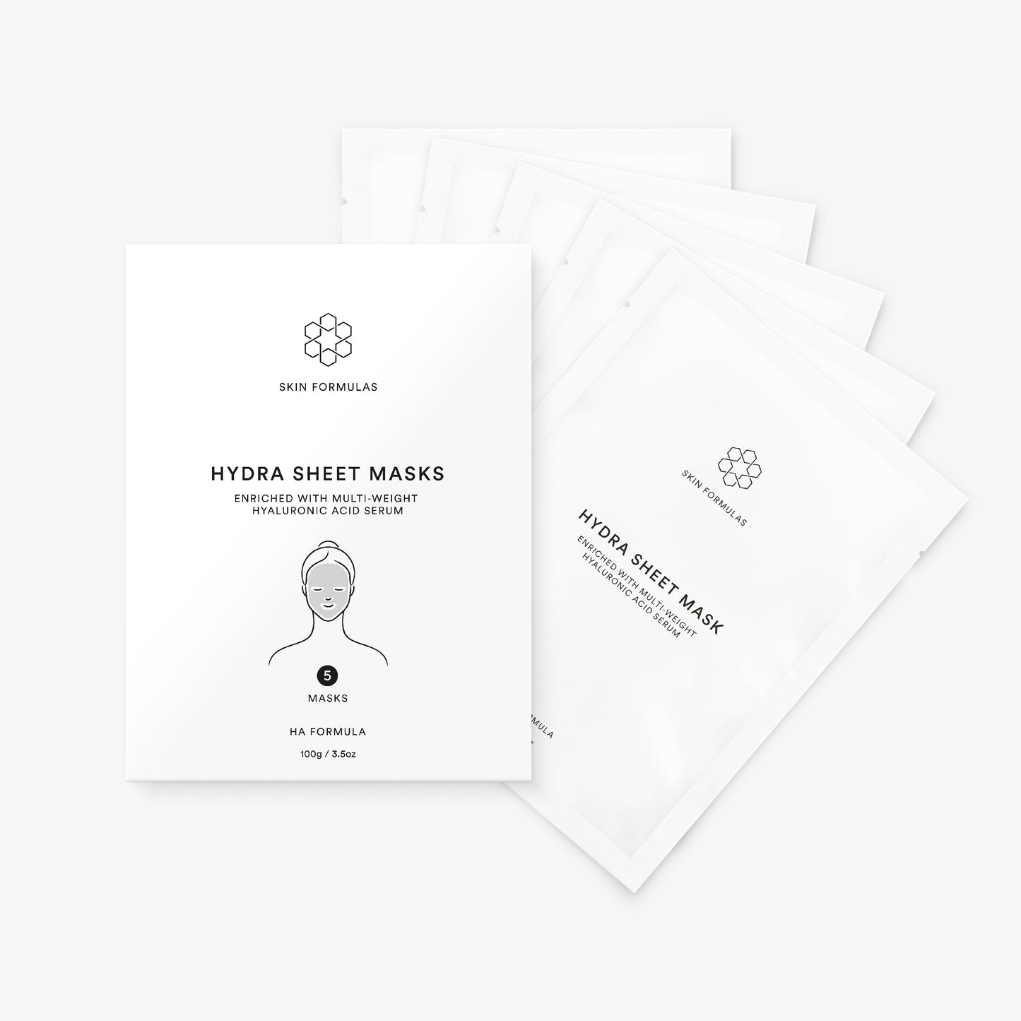 Hydra Sheet Masks 5 Pack - Hyaluronic Acid